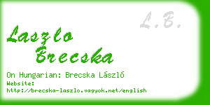 laszlo brecska business card