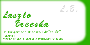 laszlo brecska business card